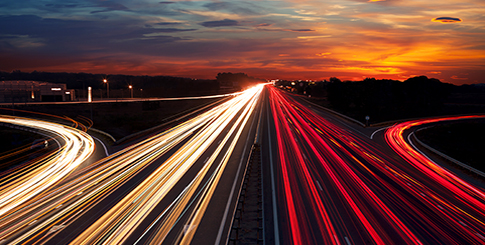 cars and trucks on road