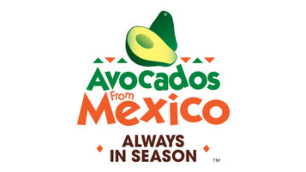 Avocados from Mexico logo with always in season slogan.