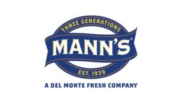 Logo for Mann's, a Del Monte Fresh Company with three generations est. 1939 slogan.