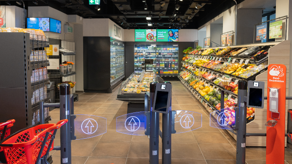 rewe autonomous grocery store berlin