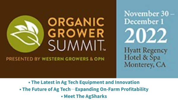 Three Ag Tech Ed Sessions Announced for Organic Grower Summit 2022