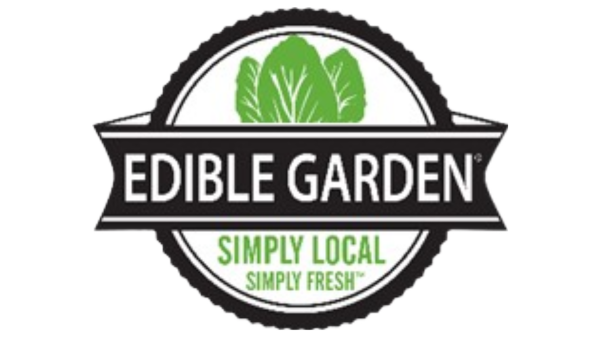 Edible Garden Logo with simply local simply fresh slogan.